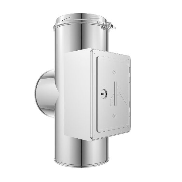 Kachelpijp t-stuk met inspectieluik