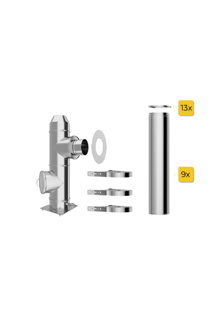 Dubbelwandige kachelpijp